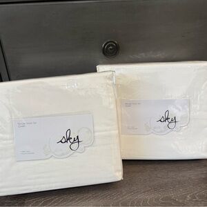 Sky Queen Percale Sheet Set - Classic White